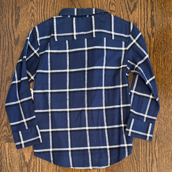 Wonder Nation Navy Checkered Button-Up Shirt - Picture 5 of 5